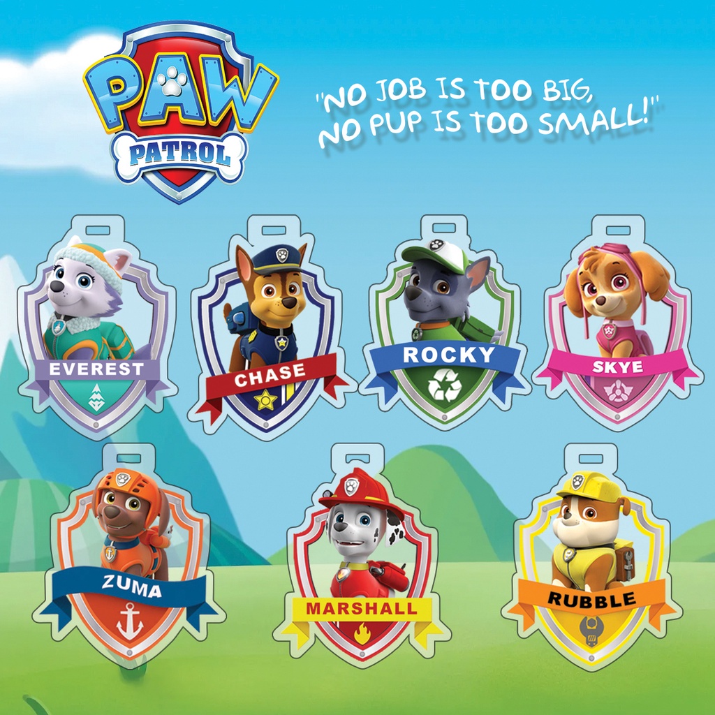 Bagtag gantungan tas Paw Patrol Luggage Tag Gantungan Koper Souvenir Ulang Tahun