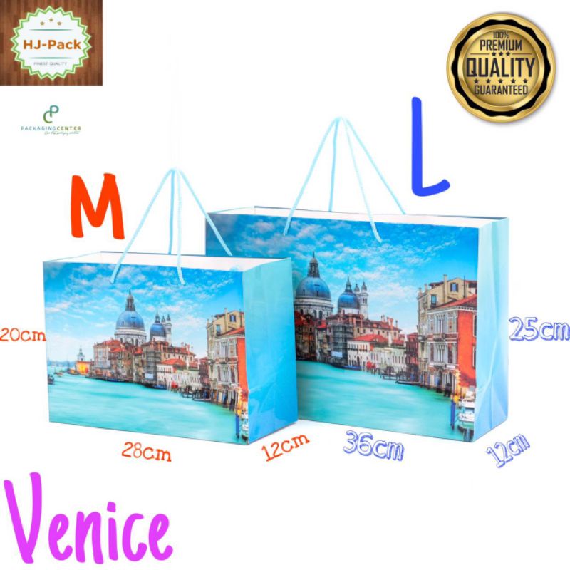 

Paperbag Pembelian kelipatan 10pcs Paperbag Venice Goodie Bag Glosy Premium Luxury