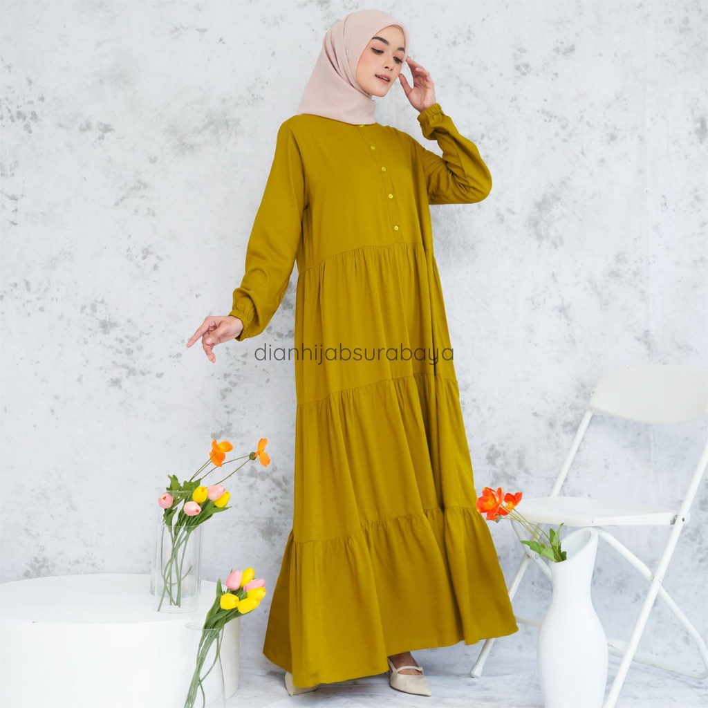 Gamis Dewasa Homey Dress Polos By Dianhijab.id - Bahan Rayon Viscose Premium Gamis Dewasa Luxury Gamis Pengajian Adem Nyaman Dipakai - Bisa COD