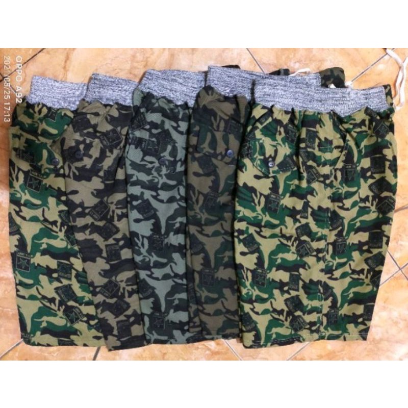 "Star" Celana chinos pendek dewasa motif doreng termurah