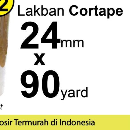 

Lakban 24mm x 90yard CORTAPE Plakban Isolasi PREMIUM /SELOP - Bening