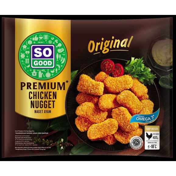 CHICKEN NUGGET PREMIUM SO GOOD 400GR DAGING AYAM OLAHAN NUGET HALAL