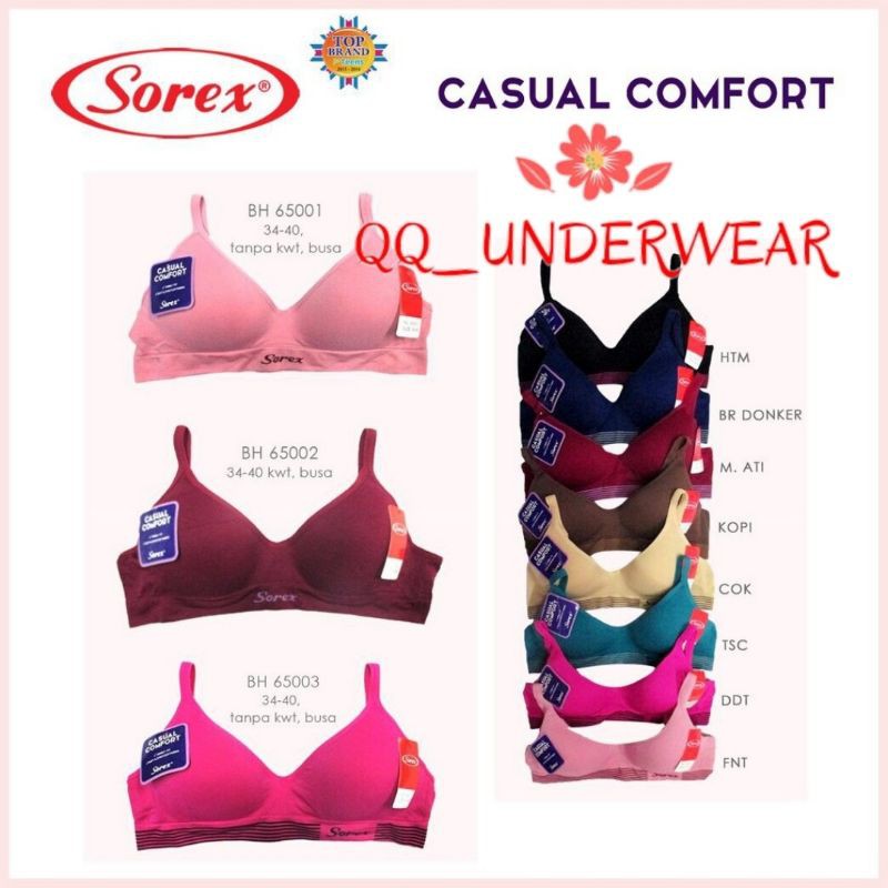 BRA SOREX PAKAI KAWAT 65002 / SPORT BRA CASUAL COMFORT/ BH SOREX 65002 / Bra Sorex 65002