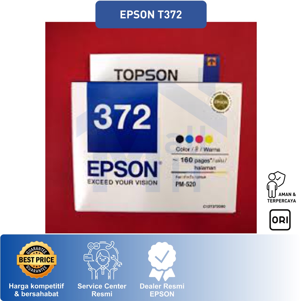 TINTA CATRIDGE EPSON T372 ORIGINAL ASLI UNTUK PM-520 / PM520 / PM 520