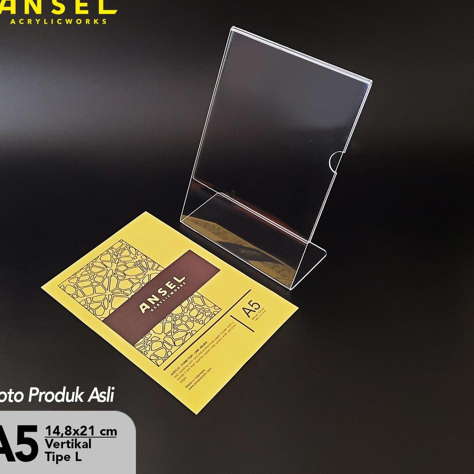 

Diskon Merakyat ANSEL Tent Holder Akrilik Tipe L / A5 Vertikal 14,8x21 cm / Acrylic Standing