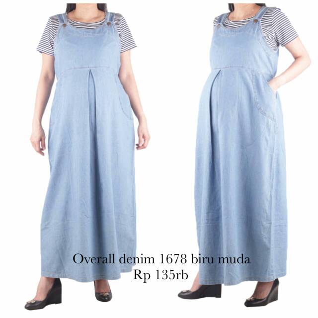 Bajuhamil baju hamil overall hamil 1678 biru muda