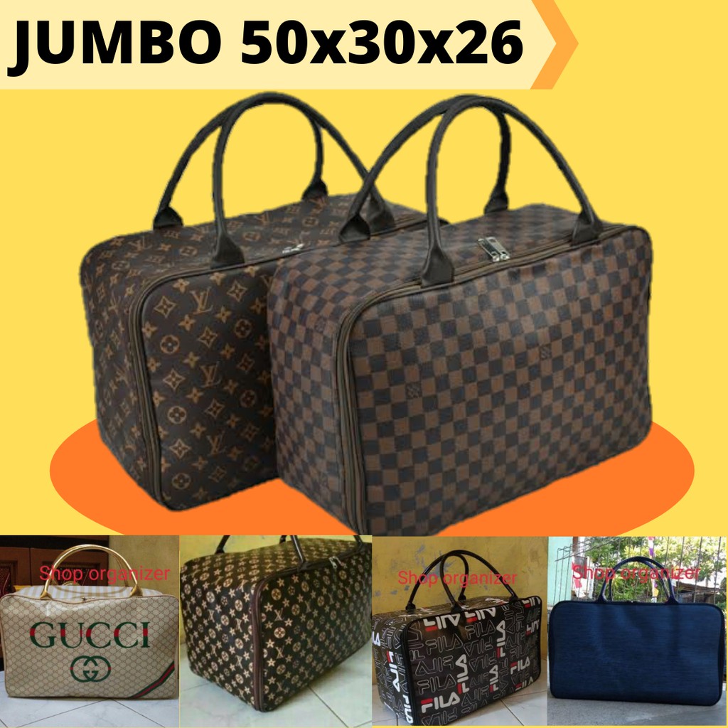 Travel Bag Motif Jumbo Tas Traveling Koper Mudik Waterproof Besar Koper Mudik