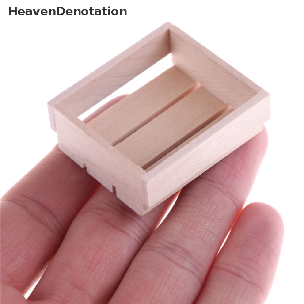 [HeavenDenotation] Kitchen Wooden Box Miniature Kitchen Accessories Wood Frame DIY Wooden Doll House Miniatures 1:12 Accessories Miniature