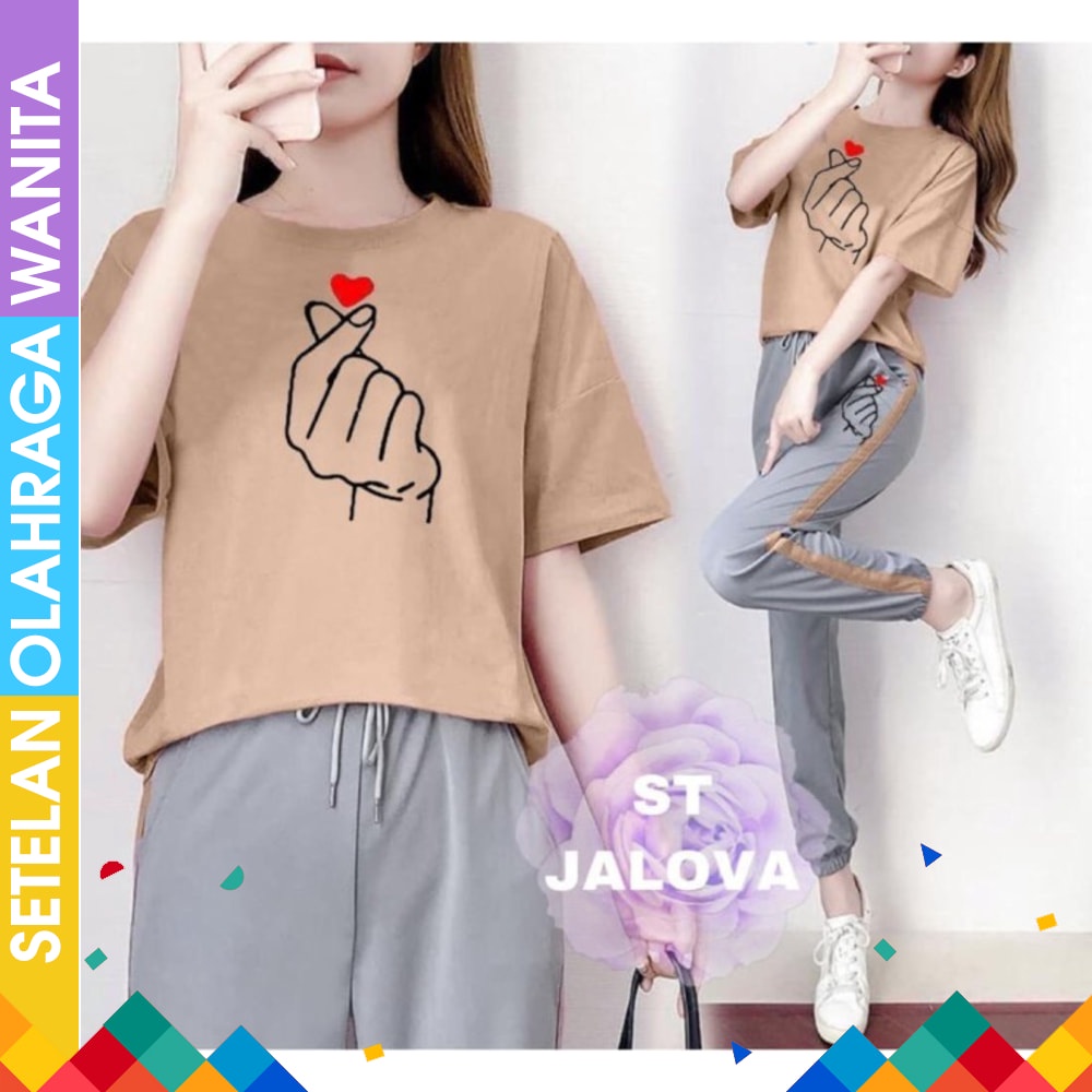 Setelan Baju Senam Baju Aerobic Baju Zumba Olahraga Panjang Muslim Army Rok Hijau READY Baju Sena