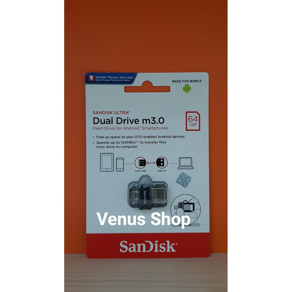 SANDISK OTG FLASHDISK 64GB USB 3.0 / FLASHDISK OTG 64GB USB 3.0