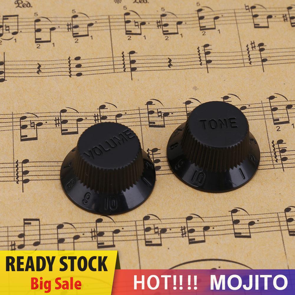 3pcs Knob Potentiometer Volume Adjustable Bahan Plastik Untuk Gitar Elektrik