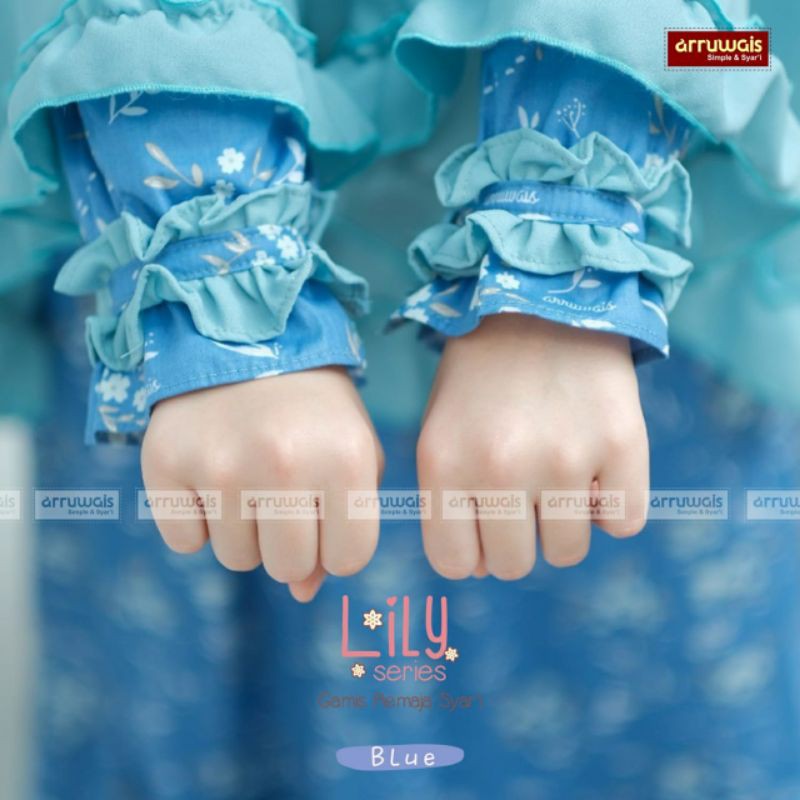 gamis couple anak remaja ibu arruwais blue biru