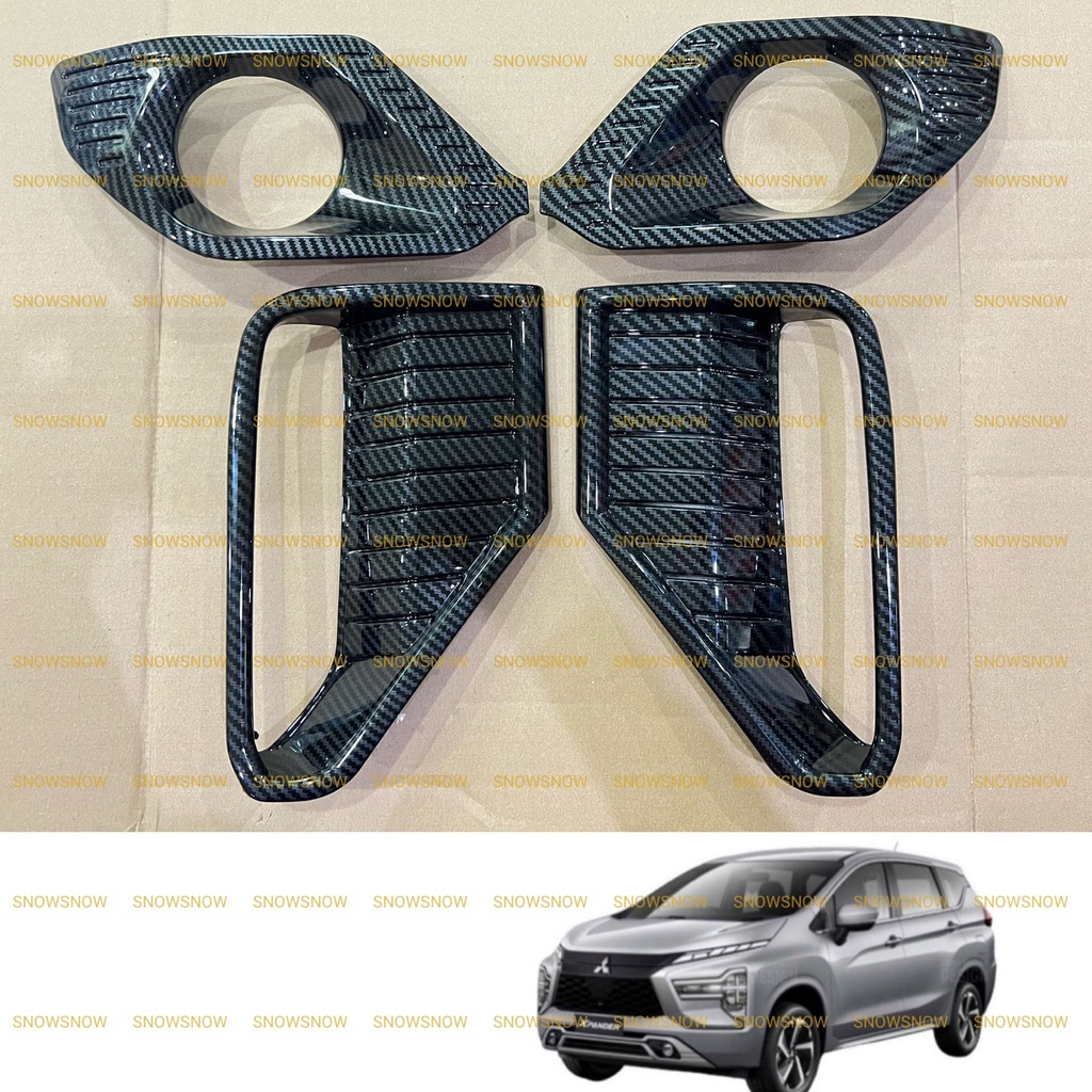 Paket Foglamp Reflektor Cover Xpander 2021 2022 2023 Up Carbon Chrome