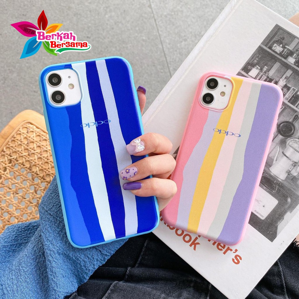 SS046 CASE RAINBOW OPPO A31 A8 A9 A5 A15 A15S A52 A92 A53 A33 2020 RENO 4 4F 5F A94 A16 A54 A55 A74 A95 BB4682