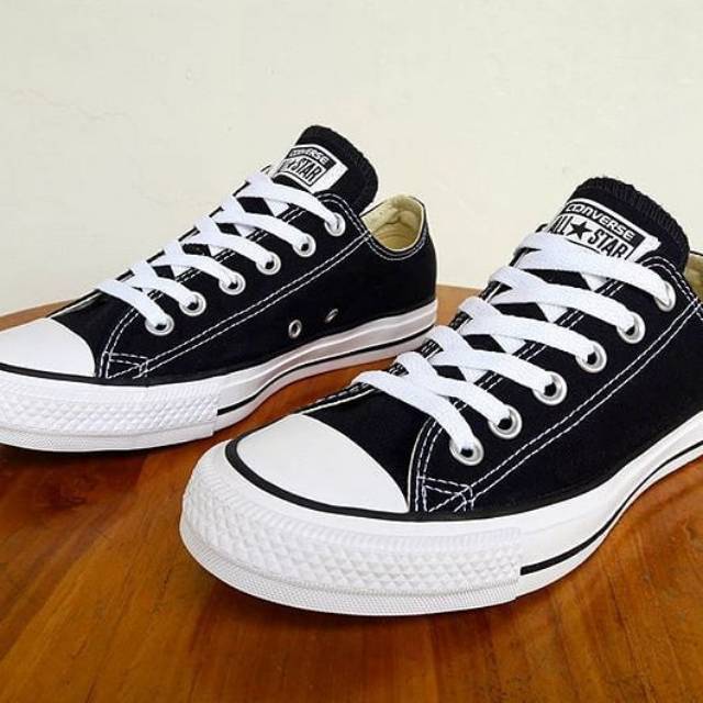 Sepatu Converse Classic Allstar Import Vietnam Black White Sneakers Kado Hadiah Cewek Cowok Murah