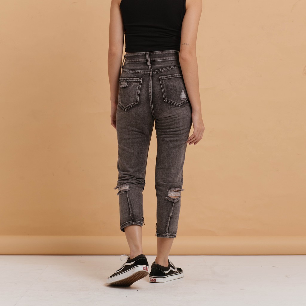 VIERLIN - Jeans 1008 - HIGH WAIST RIPPED JEANS WANITA