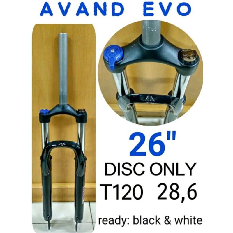 fork avand EVO 326 26 inch coil T120 lock disc brake