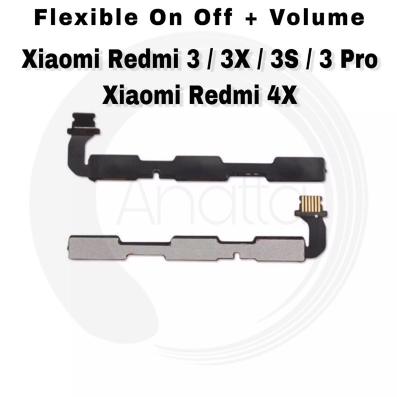 Flexible On Off Volume Xiaomi Redmi 3 / 3S / 3 Pro / Xiaomi Redmi 4X - Flex Fleksibel OnOff Vol