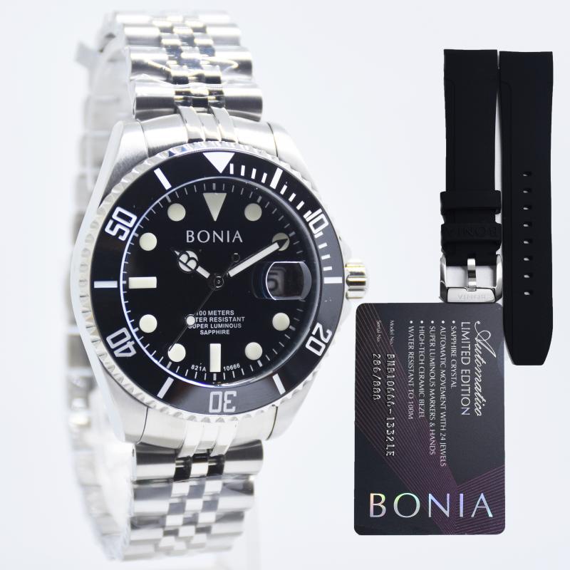 Jam Tangan Pria Bonia Automatic Bonia BNB10666-1392LE/ BNB10666-1632LE/ BNB10666-1332LE/ BNB10666-1735LE/ BNB10666-1795LE/  Original Free Tali