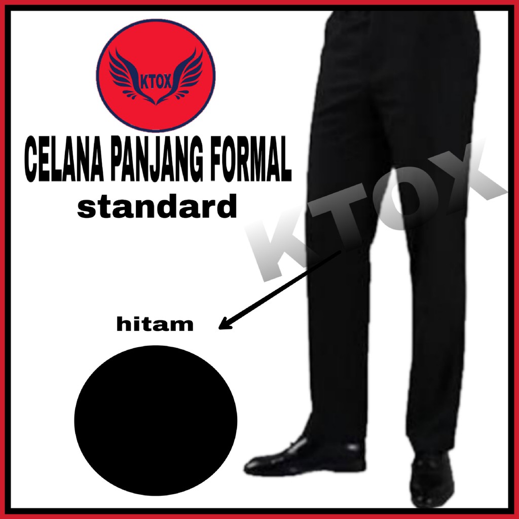 Celana Formal Panjang Pria Celana Kerja Kantor Pria Bahan Kain Twist Standard Hitam