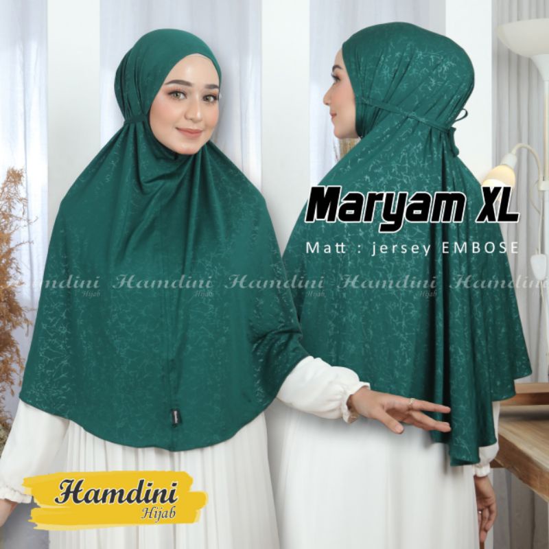 Jilbab Khimar Instan Simple Maryam XL Embose Ori Hamdini