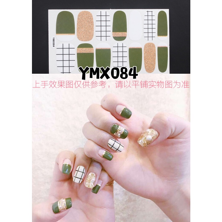 Ymx Stiker Kuku Motif Kartun Grafiti / Leopard Aksen Glitter Anti Air Untuk Nail Art / Manicure