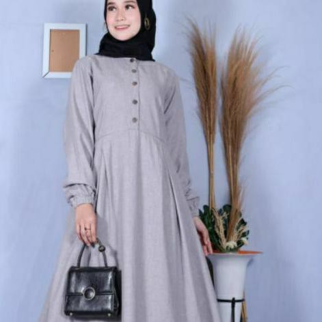 Gamis Casual  Katun Linen import kualitas premium Tatu Original