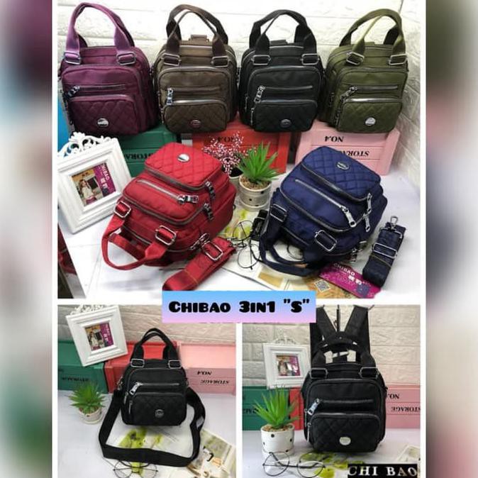 TAS CHIBAO BORDIR 3in1 Bisa Jinjing/Selempang/Ransel CB1813S