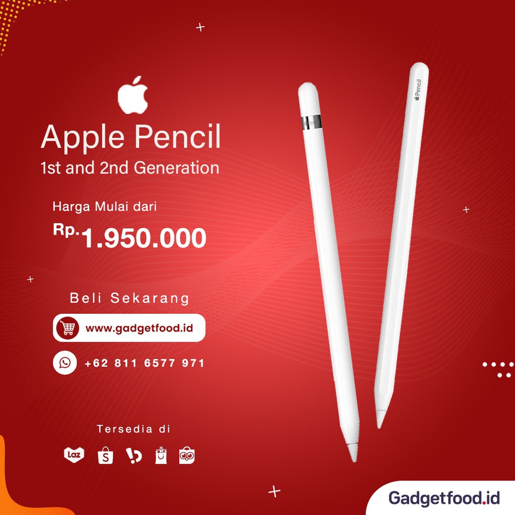 APPLE PENCIL ORIGINAL GEN 1 DAN GEN 2 , FOR IPAD PRO, IPAD