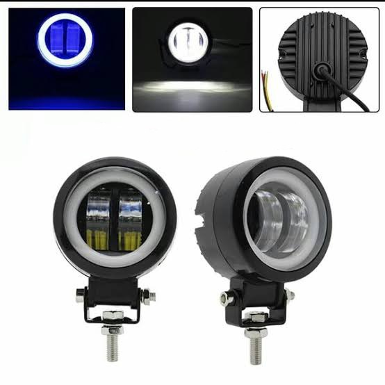 LAMPU TEMBAK LED DAYMAKER MINI ANGEL BIRU STEADY & STROBO MODEL BULAT