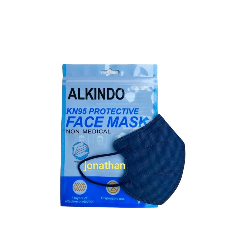 masker / masker kn95 alkindo warna / masker kn95 / kn95 / masker earlop / masker kn95 disposable mask / masker facemask 10pcs