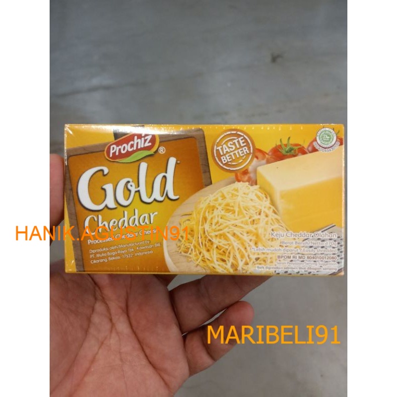 

Keju cheddar prochiz gold 170 gram maribeli91