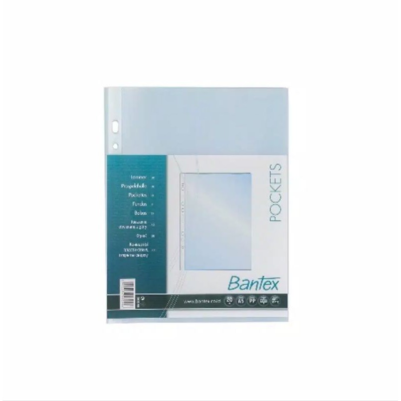 

Plastik PP Pocket A5 BANTEX 0,08 mm Antiglare/Sheet Protector A5 - 20pcs