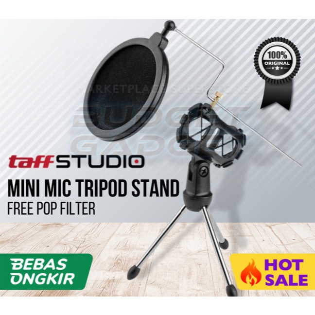 BM700 BM800 Tripod Stand Mic / Microphone / Mikrofon + Pop Filter