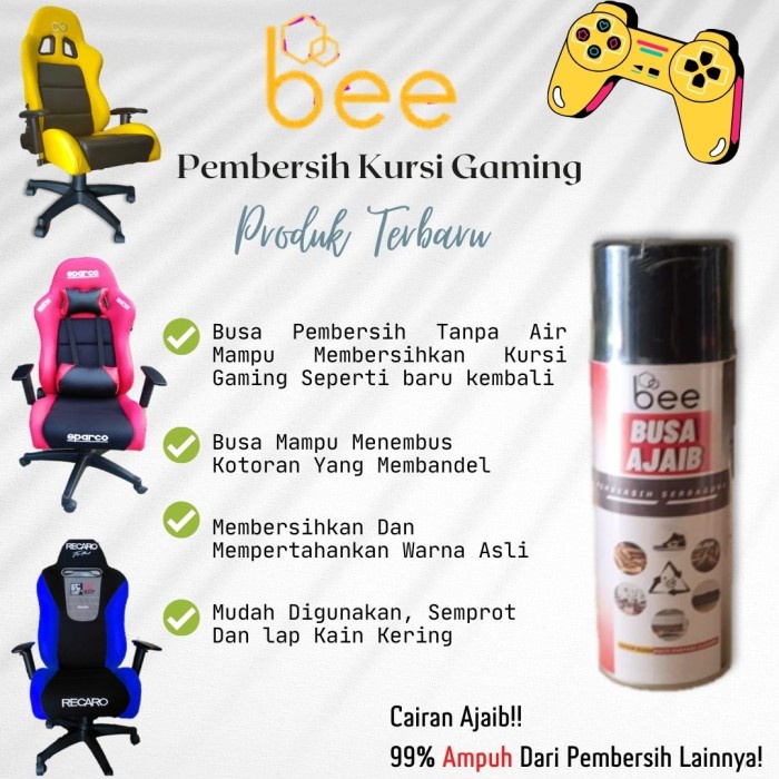 Perawatan dan pembersih Kursi Gaming - Spray Busa ajaib Bee smart
