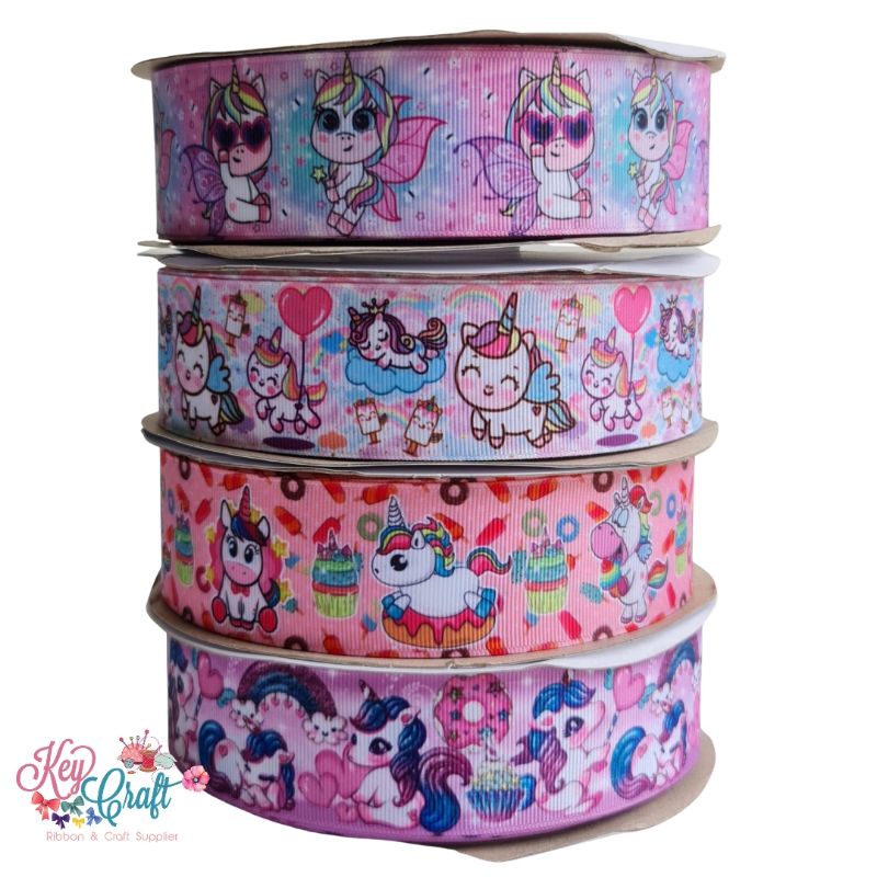 

Pita Grossgrain motif Unicorn size 3,8cm