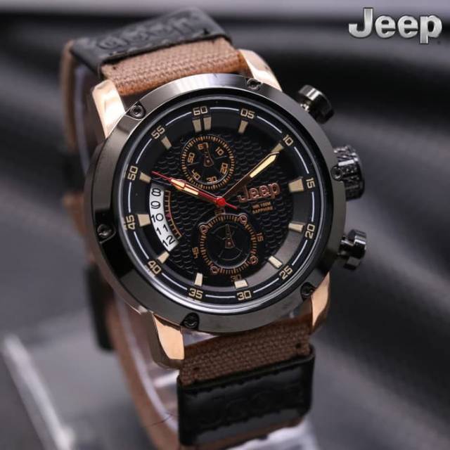Jam Tangan Pria New Jeep Chrono Tanggal Aktif