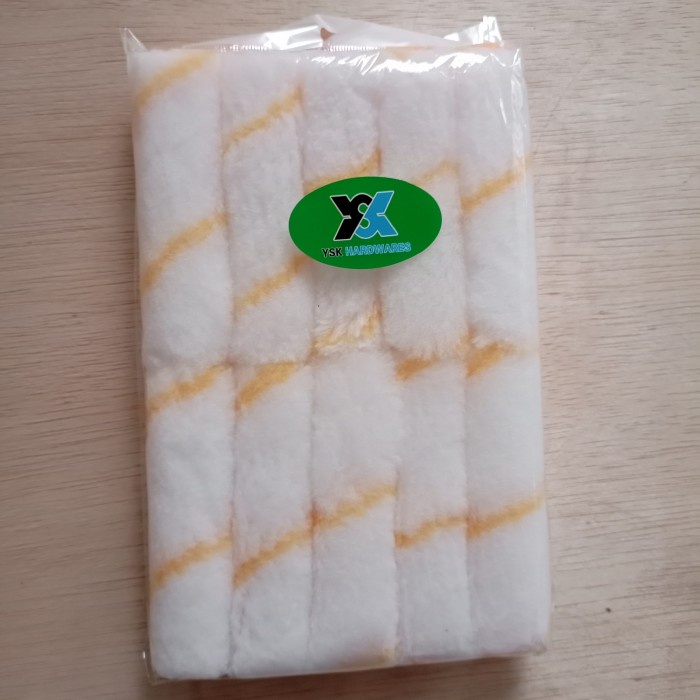 Bulu Kuas Roll Refill 4 Inch PER 1 BIJI / Bulu Kuas Roll kecil / bulu kuas murah / bulu kuas rol kapal terbagus / bulu kuas rol kapal termurah