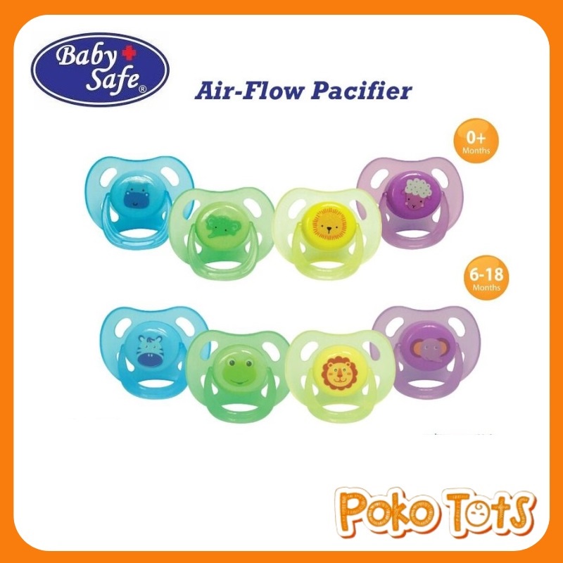 Baby Safe Air Flow Pacifier with Case Silicone Soothers Isi 2pcs Empeng Bayi