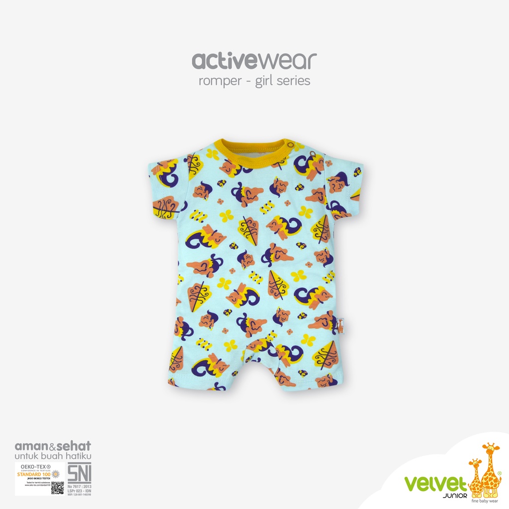 Velvet Junior ActiveWear Bodysuit Segiempat Paha - DILI series