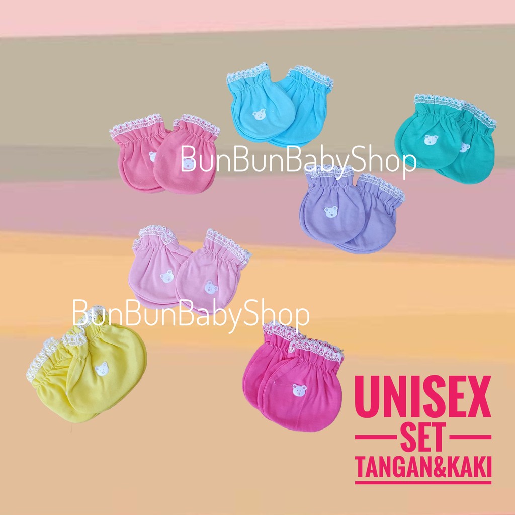 SNI Sarung Tangan Kaki Bayi Baru Lahir Katun Perlengkapan Baby Baru Lahir Newborn Baju Pakaian Murah