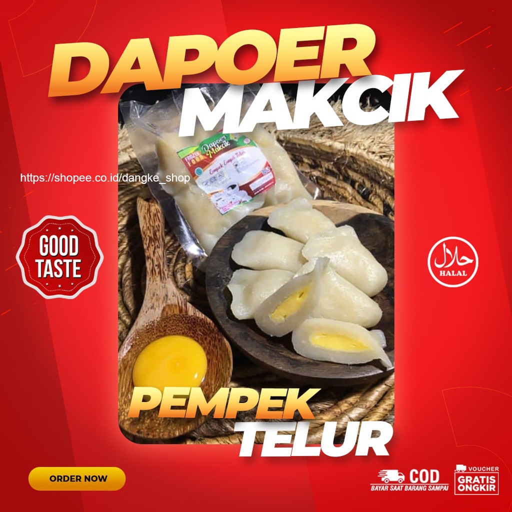 Empek-empek Telur Dapoer MakCik + Cuko Asli Palembang Pempek Mpek-mpek Frozen Food Murah Enak