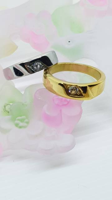 Cincin couple single titanium / cincin nikah Titanium / cincin nikah Anti Karat import