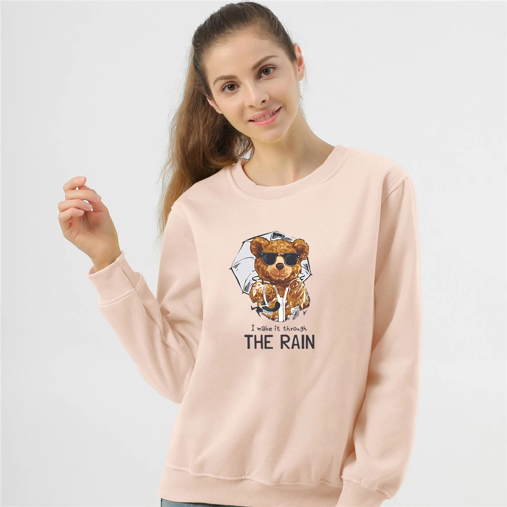 Crewneck wanita Bear The Rain sweater wanita M-XXL