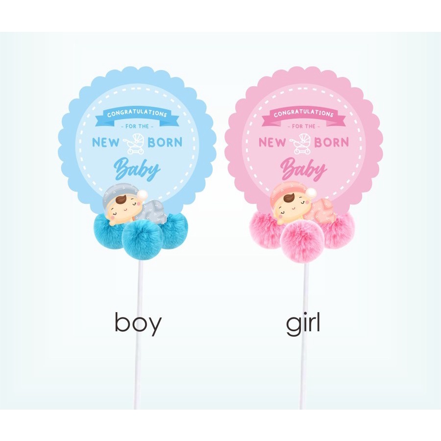 Baby Cake Topper / Baby Shower Decoration / Hiasan Kue Bayi