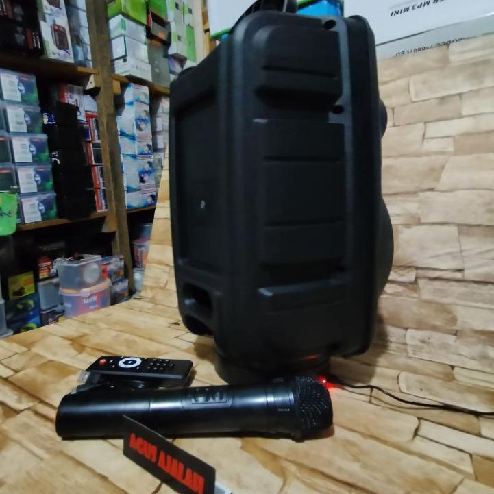 Murah ✅COD SPEAKER BLUETOOTH KARAOKE +MIC KABEL+RADIO FM 1000WATT 8,5IN 8.5INCH FLECO F8803 XBASS/SO