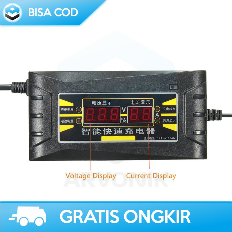 CASAN AKI OTOMATIS MOTOR DAN MOBIL TAFFWARE SON-1206D FAST CHARGER 12V