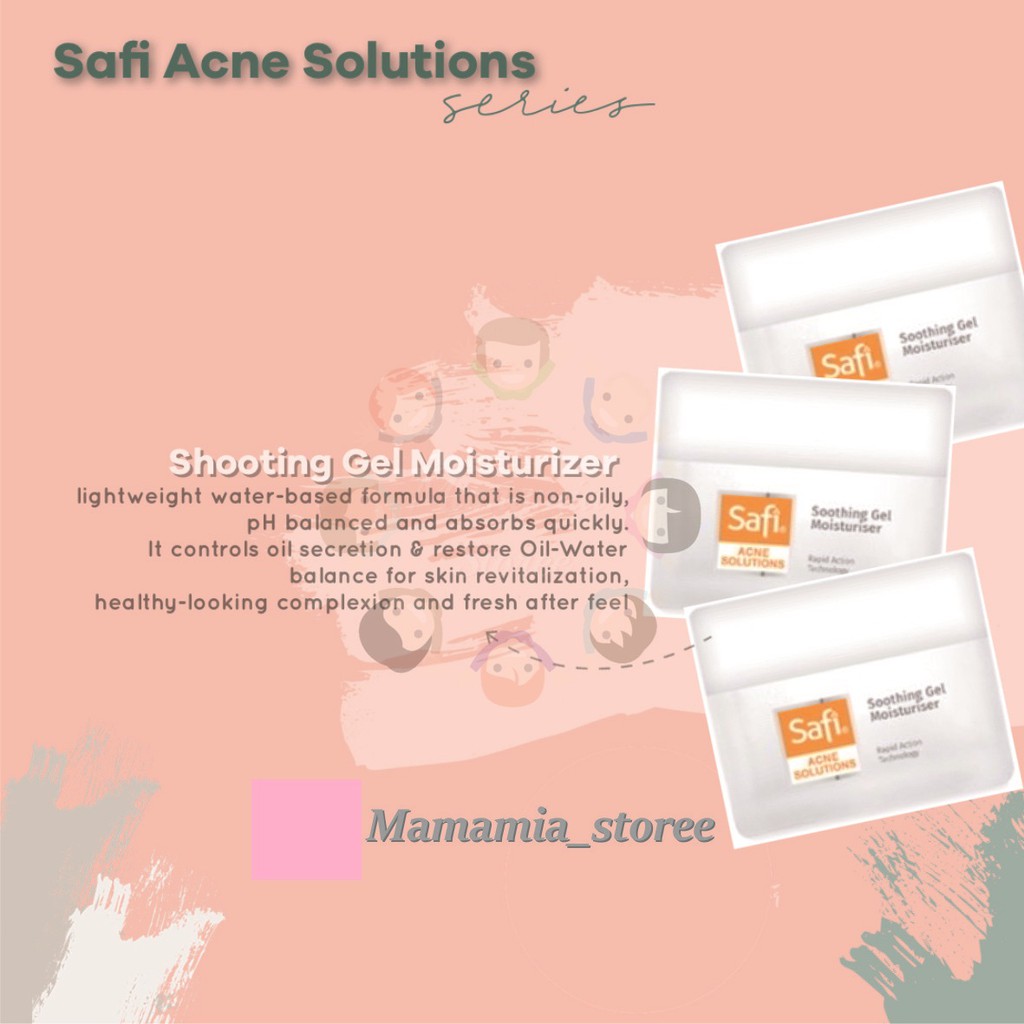 SAFI MALAYSIA | SAFI ACNE SOLUTIONS | Shooting Gel Moisturiser 40gram | Krim Perawatan Jerawat | Kri