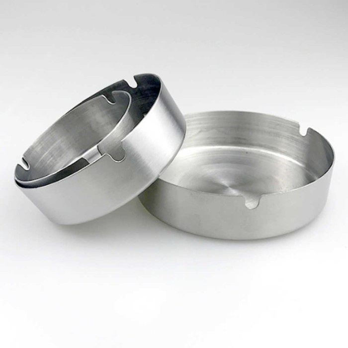 Asbak Stainless Cafe Tebal Bulat POLOS SET 3PC asbak besi 8-10-12CM