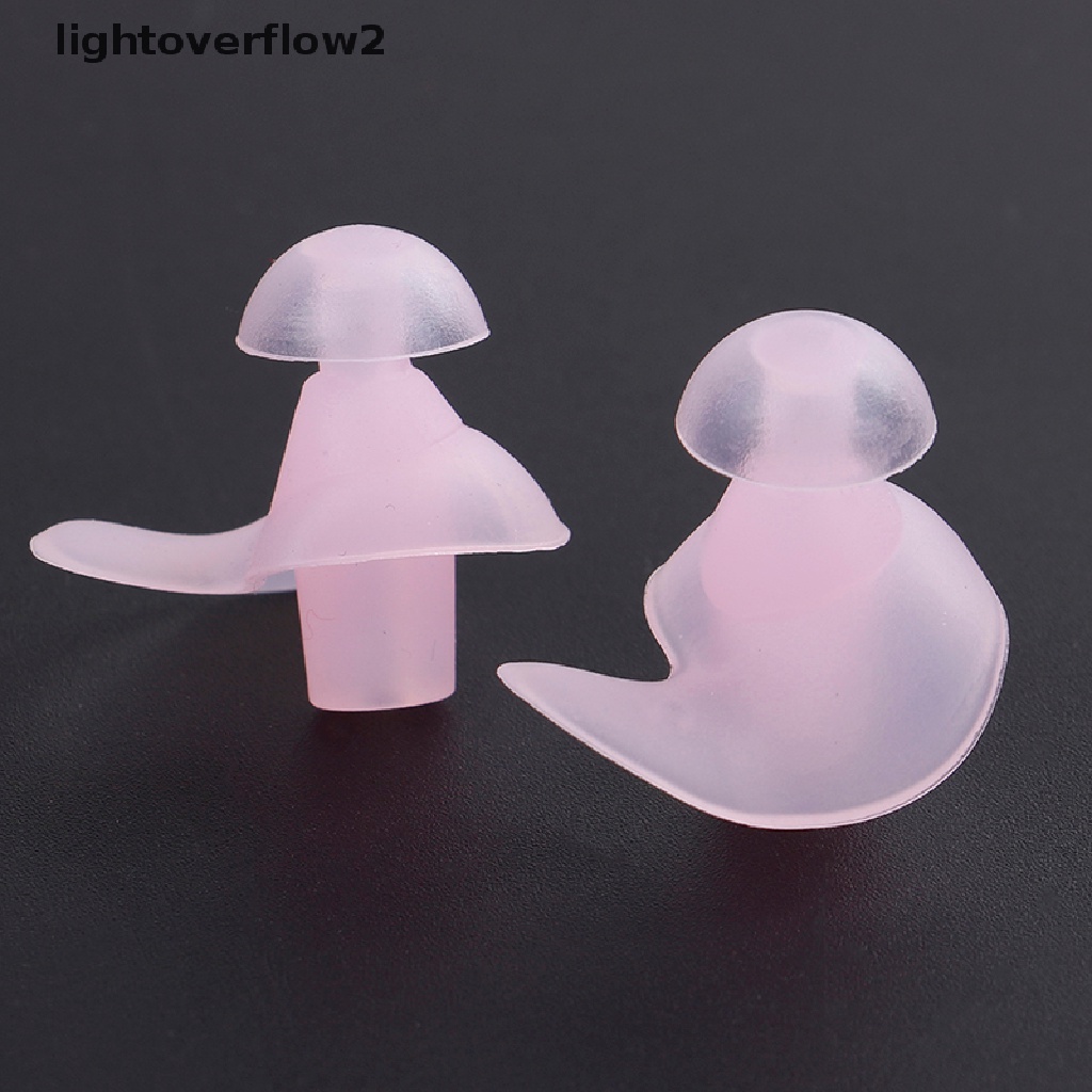 (Light2) Earplug Silikon Lembut Anti Bising Reusable Untuk Renang / Kerja / Tidur